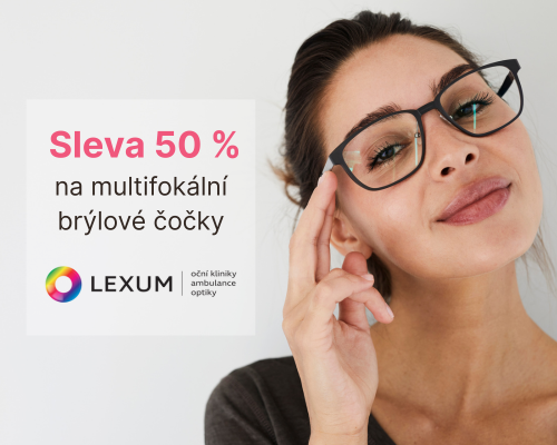 Multifokální brýlové čočky nyní v optikách Lexum s 50% slevou